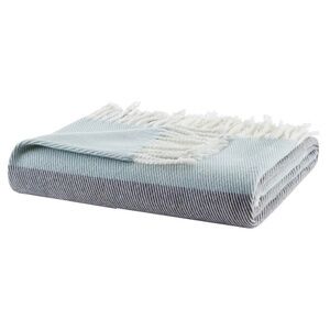 50"x60" Zoe Color Block Throw Blanket Blue: Urban Habitat, Fringe Detail, Machin